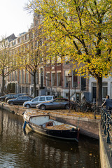 : autumn at the amsterdam canals. worldheritage
