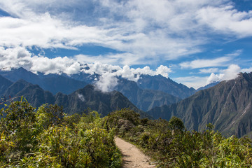 Fototapeta premium Andes. View from the Machupicchu mountain