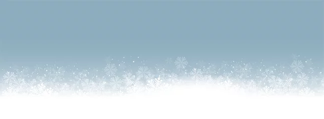 Deurstickers Panorama Blue Background white snowflakes vector illustration eps10 © Matthias Enter