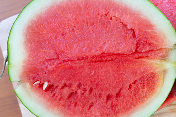 Top view image Watermelon slice background,