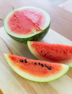 Top view image Watermelon slice background,