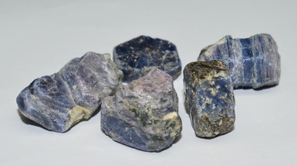 Blue sapphire raw gemstones