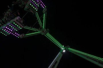 carousel Extreme moving in the lunapark