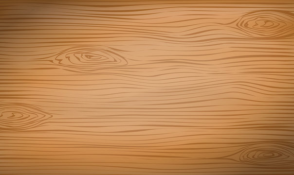 Brown Wooden Cutting, Chopping Board, Table Or Floor Surface. Wood Texture. Vector Illustration