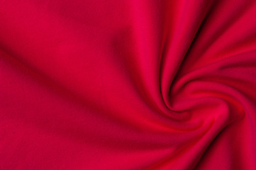 Beautiful bright red knit fabric for sewing