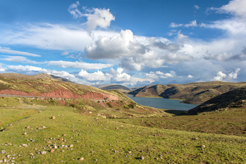 View of lagoon Asnacocha in Peru