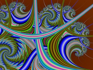 abstract chaotic fractal background 3D rendering illustration