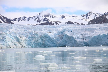 Arctic Glacier near Longyearbyen, Svalbard, Norway
