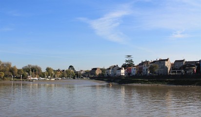 Naklejka premium Trentemoult fishermen village near Nantes city, Loire-Atlantique, France