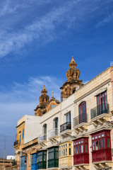 Fototapeta na wymiar Msida Traditional Houses In Malta