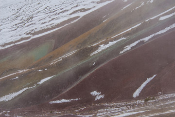 Snow covered Rainbow Mountains and Surroundings (Peru)