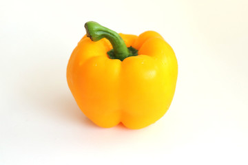 yellow sweet pepper isolated on white background