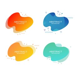 Set of liquid background modern futuristic graphic. Modern Web Banner Design Background. Creative Banner Header Templates. for social media post promotion, Sale, discount layout vector illustration