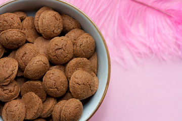 Pepernoten cookies for traditional Dutch feast called Sinterklaas.