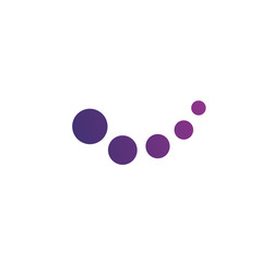 Abstract swirl dots logo design. Vector logo element. Stock Vector illustration isolated on white background