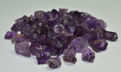 Amethyst raw gemstones