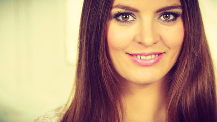 Portrait of happy, positive attractive woman