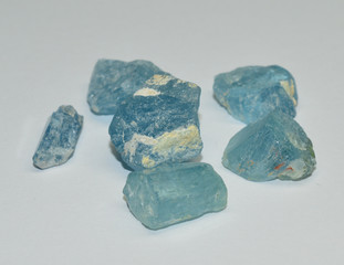 aquamarine raw gemstones