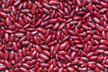 Close up red bean background. Healthy food with adzuki seeds...