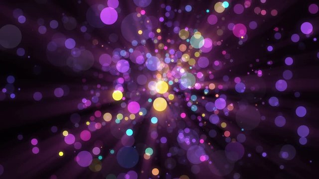 Xmas 2020. 4k video. Looped animation. Particles background. Seamless loop. Bokeh lights. Colorful glitter. 3840x2160