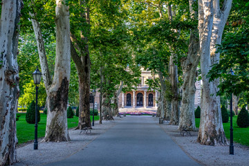 Alley at Zrinjevac Park, Zagreb, Croatia, popular touristic destination
