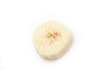 Sliced banana on a white background isolate