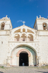Fototapeta na wymiar Church of Santa Ana in Maca (Peru)
