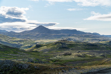 Volcanic Landscape around Mount Krafla in Iceland.