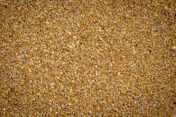 Sand background. Sand texture. Close up of sand pattern. Top view. Background for design. Copy space.