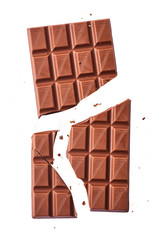 Delicious Chocolate flying in the air. High resolution levitation concept