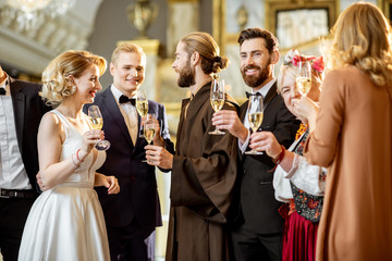 Elegant people during a celebration indoors