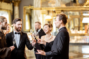 Elegant people during a celebration indoors