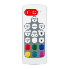 Infrared radio remote control for home LED lighting Isolated on white background