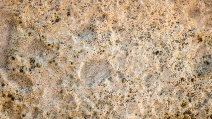 Stone texture. Beige rock background. Surface of the rock. Close up of rock texture. Background for design. Copy space.
