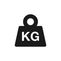 Kilogram icon. . Weight unit icon. Kg icon.