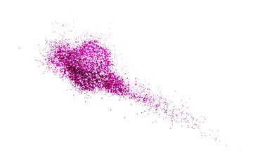 glitter powder splash or burst isolated on white background