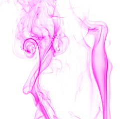 Purple smoke on white background