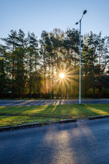 Obraz premium countryside road in autumn