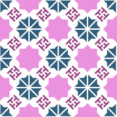 Geometric color vector pattern. Seamless geometric repeating texture for fabric design, cloth, textile.