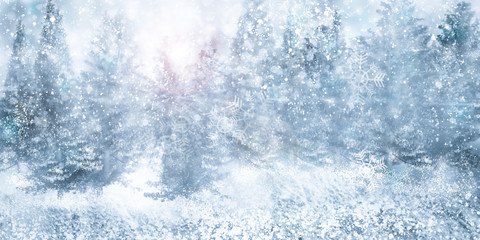 white snow blur abstract background. Bokeh Christmas blurred beautiful shiny Christmas lights