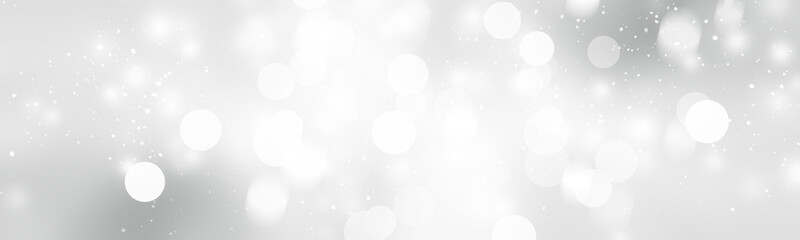 white and gray Christmas light with snowflake bokeh background, Winter backdrop wallpaper.