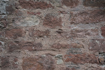 Flächige Aufnahme einer historischen Sandsteinmauer