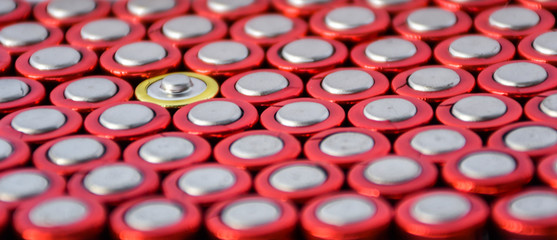 Think differently concept. Anode battery means to think differently.
