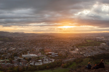 Sunset over Edinburgh