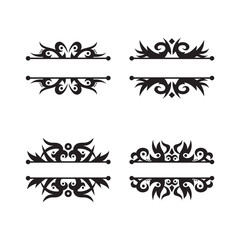 abstract decorative ornament set