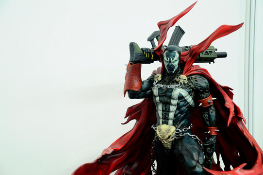 KUALA LUMPUR, MALAYSIA -APRIL 7, 2018: Fictional antihero character action figure called Spawn. Display by collector for public