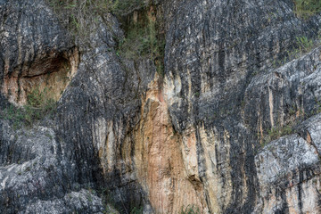 hikes through the stone mountains.