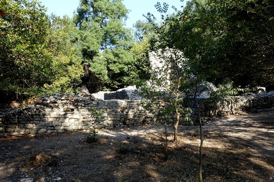 The ruins of the ancient Greek city of Batrint in Albania