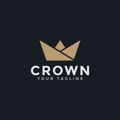 Abstract Luxury Crown Royal King Queen Logo Design Template