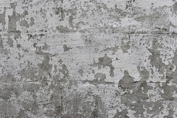 Old white stucco wall background. White painted cement wall texture